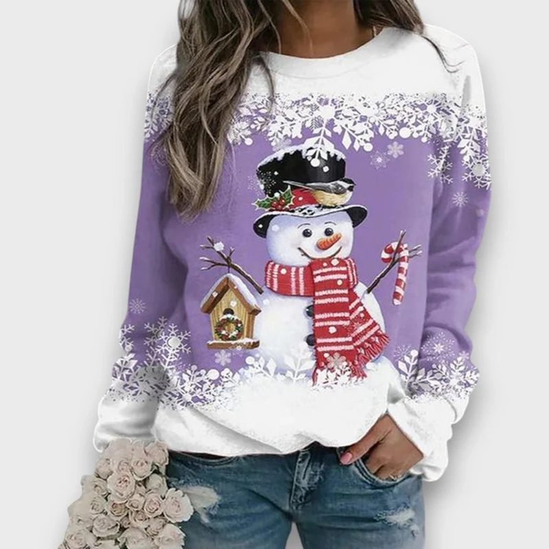 Mailena – Weihnachtspullover mit Schneemann