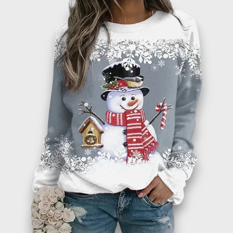 Mailena – Weihnachtspullover mit Schneemann