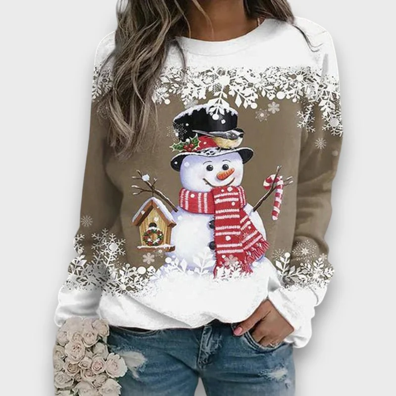 Mailena – Weihnachtspullover mit Schneemann
