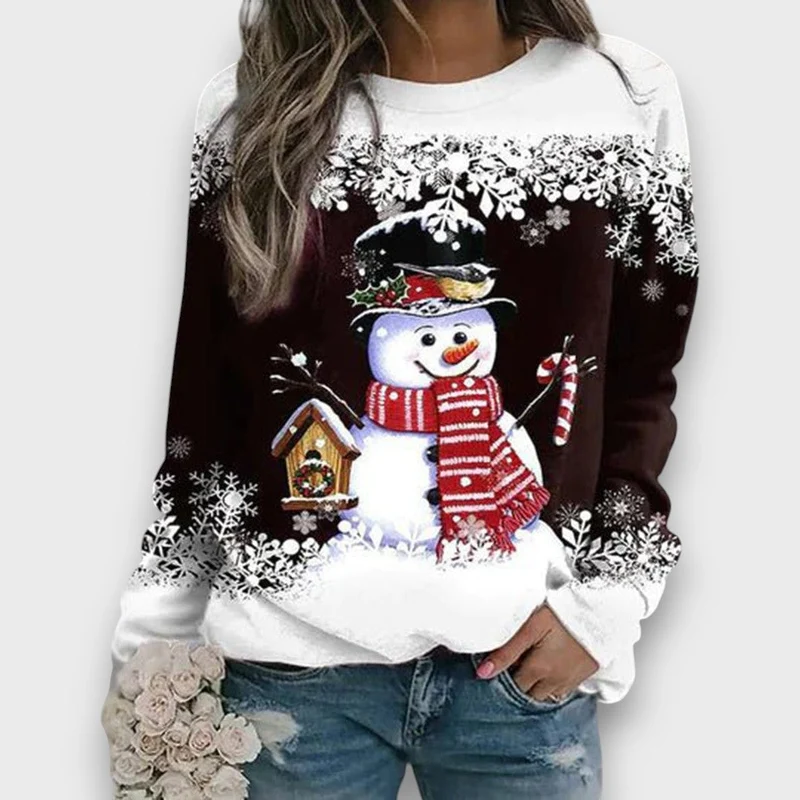Mailena – Weihnachtspullover mit Schneemann
