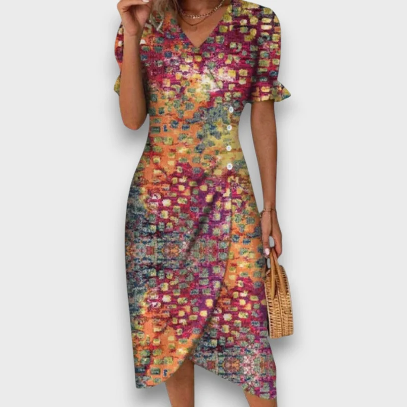 Heliane – Blumiges Midikleid