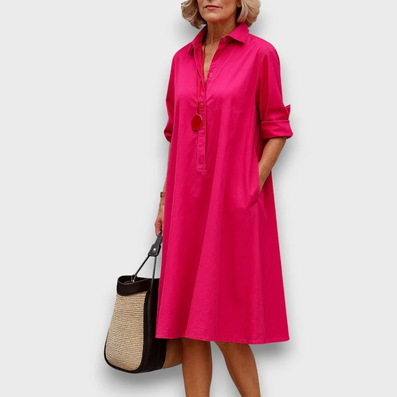 Seraphine – Hemdblusenkleid in Pink