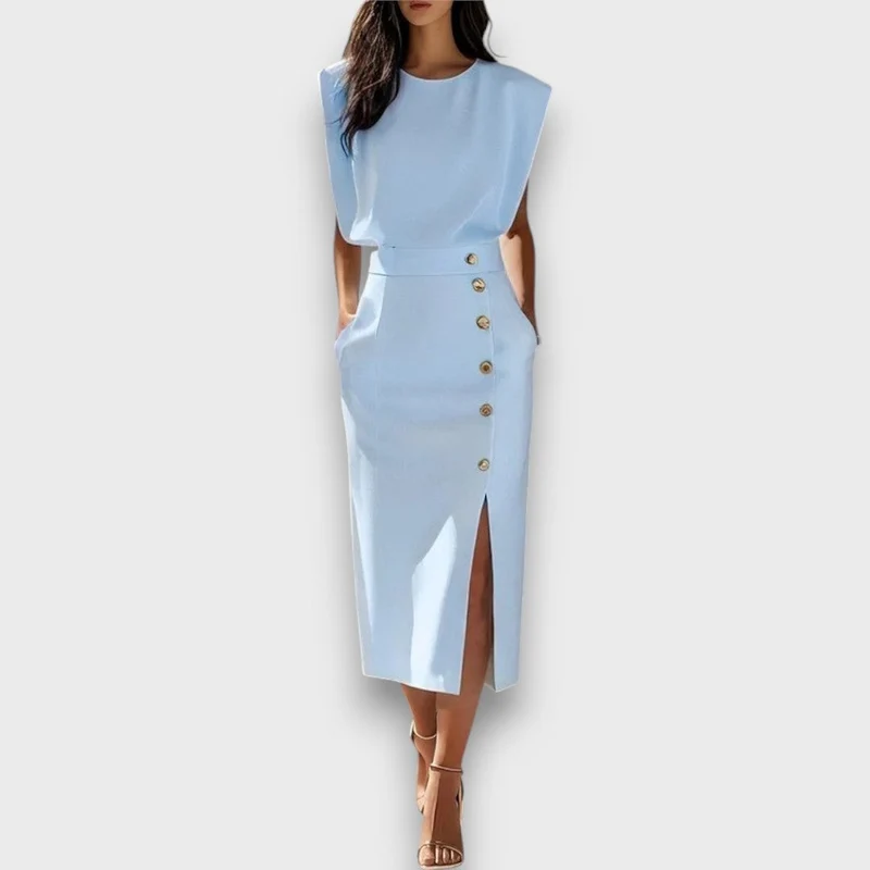 Corvaya – Bleistiftkleid mit Knopfleiste