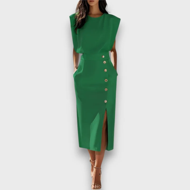 Corvaya – Bleistiftkleid mit Knopfleiste
