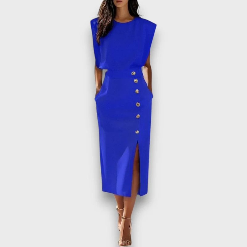 Corvaya – Bleistiftkleid mit Knopfleiste