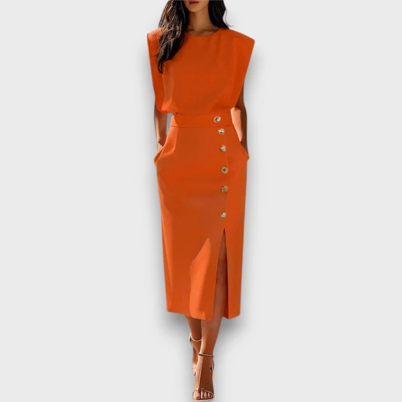 Corvaya – Bleistiftkleid mit Knopfleiste