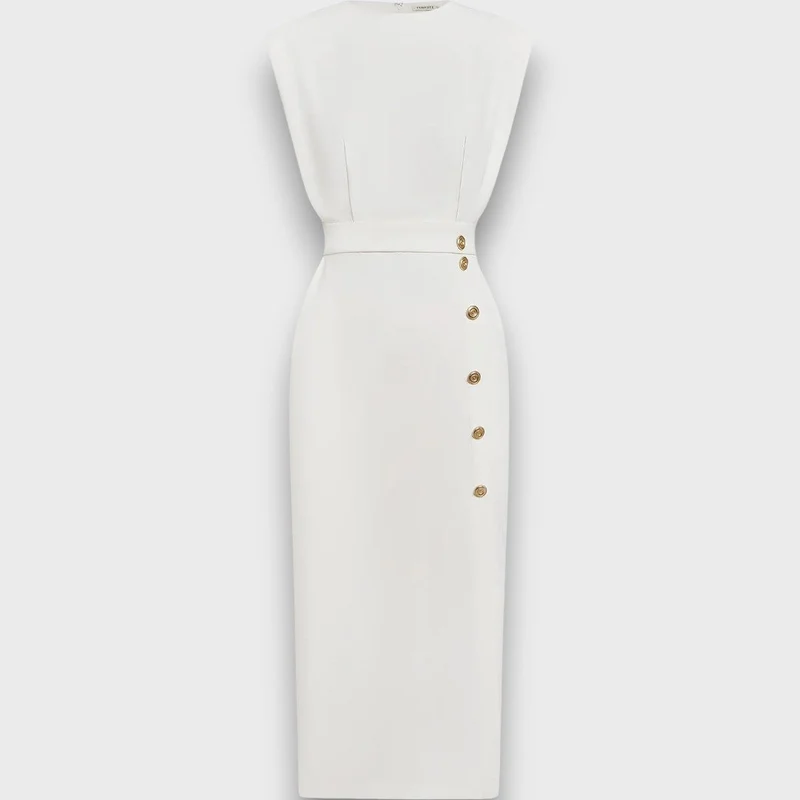 Corvaya – Bleistiftkleid mit Knopfleiste