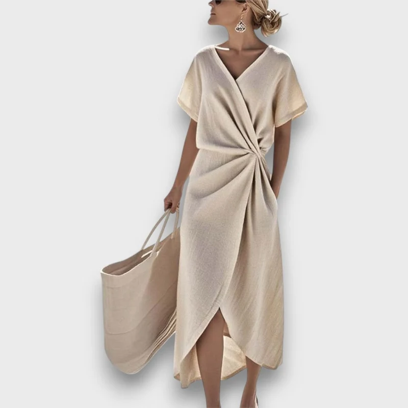 Noraya – Lockeres Kleid in Wickeloptik