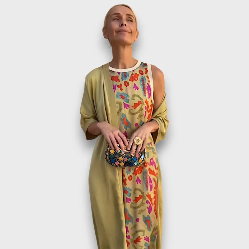 Elveria – Maxikleid mit Cardigan