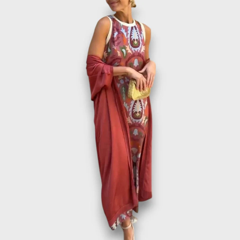 Selviane – Maxikleid mit Cardigan