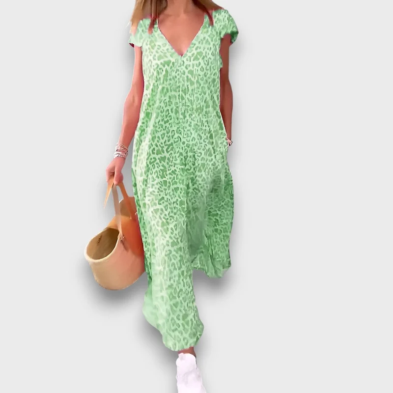 Elisiane – Fließendes Kleid mit V-Ausschnitt