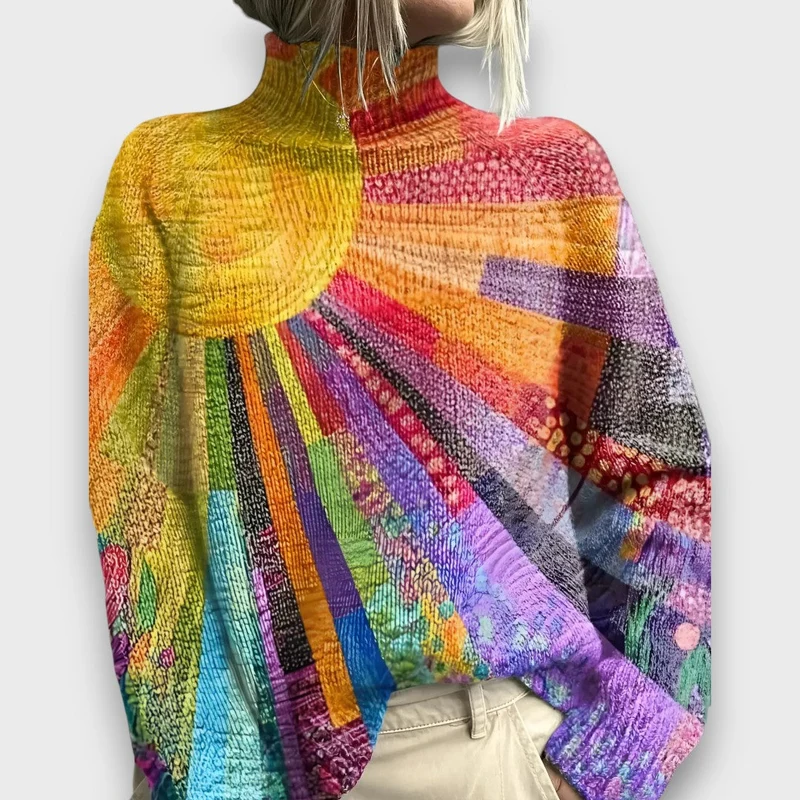 Farielle – Bunter Rollkragenpullover