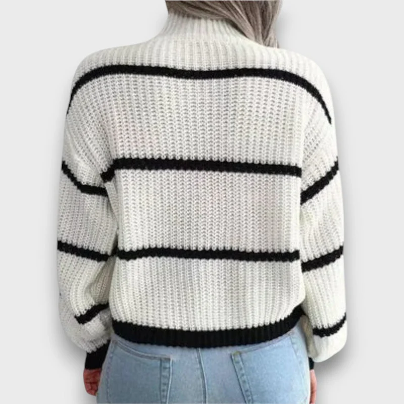 Amelithra – Rollkragenpullover mit Streifen