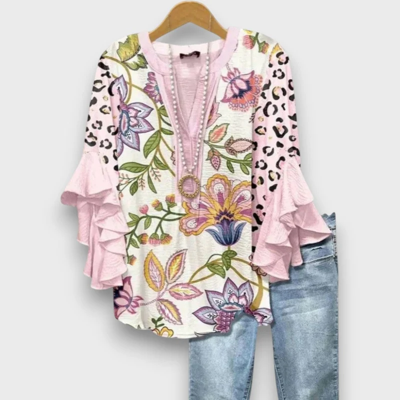 Lunelle – Tagesbluse mit Blumenprint