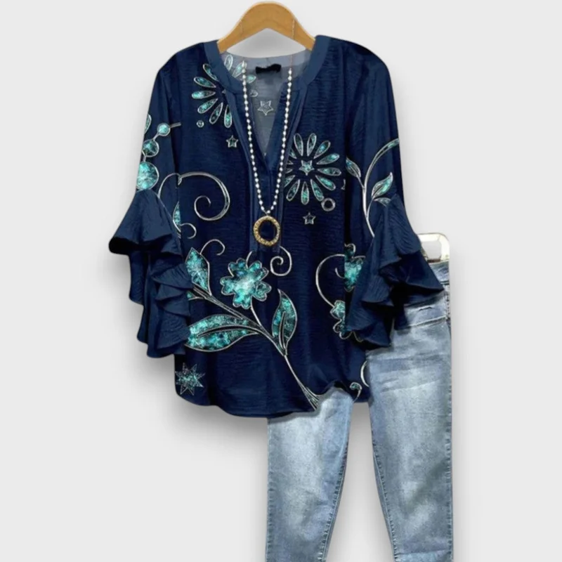 Lunelle – Tagesbluse mit Blumenprint
