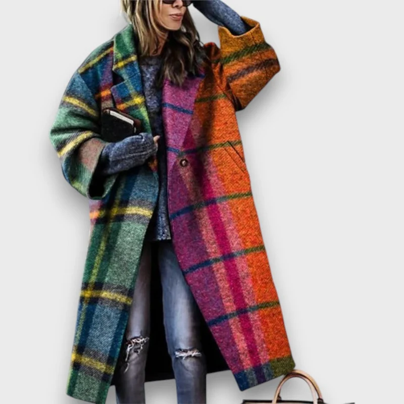 Fioren – Langer Mantel im Oversize-Stil