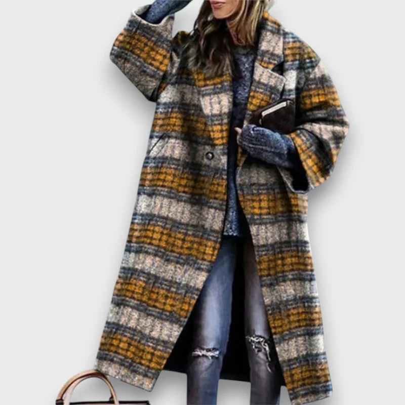 Fioren – Langer Mantel im Oversize-Stil