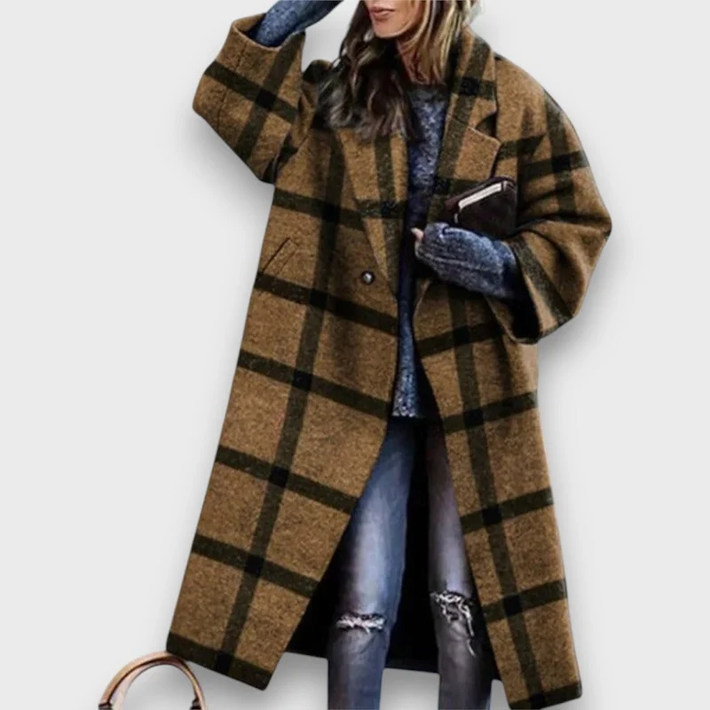 Fioren – Langer Mantel im Oversize-Stil