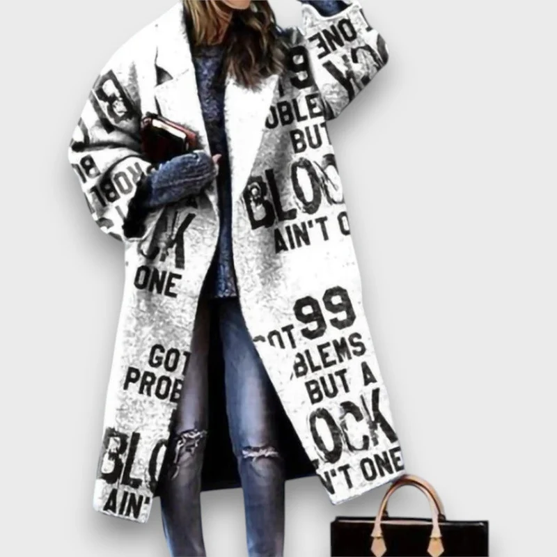 Fioren – Langer Mantel im Oversize-Stil