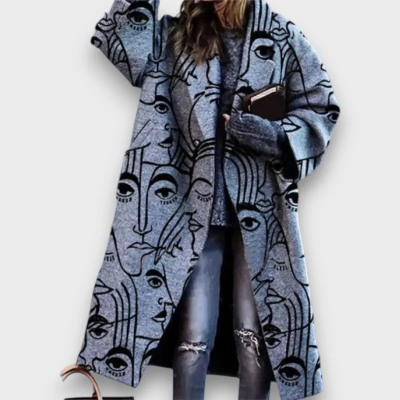 Fioren – Langer Mantel im Oversize-Stil