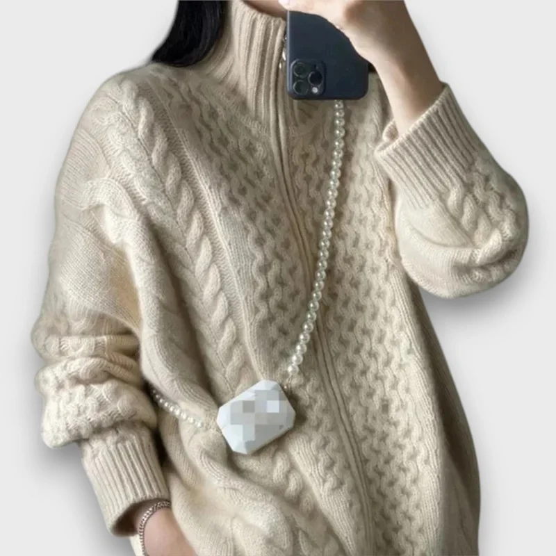 Calira – Strickjacke mit Reißverschluss