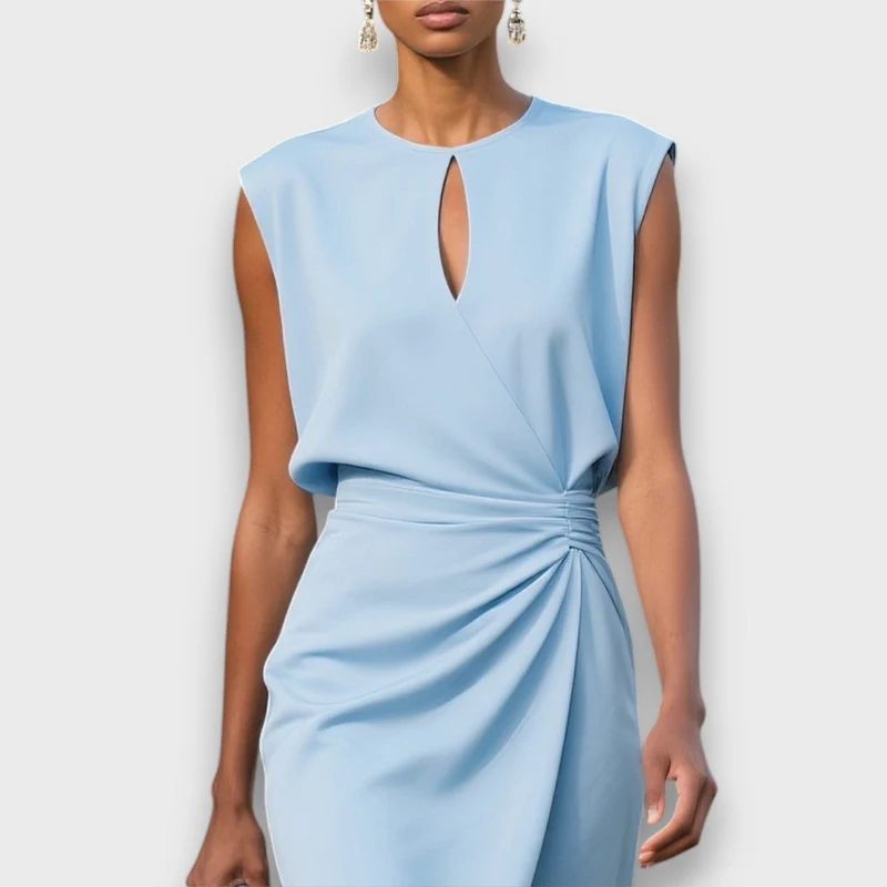 Clarisse – Midi-Kleid mit Drapierung
