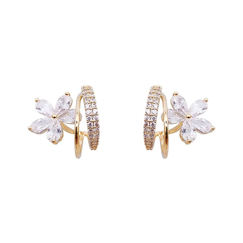 Florelle – Florale Ohrringe mit funkelndem Detail