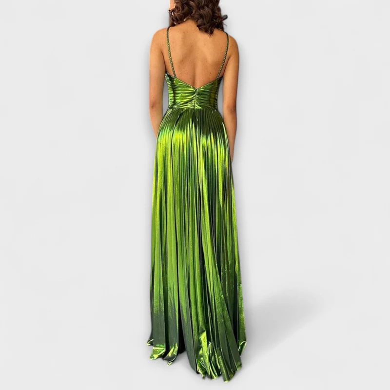 Lariva – Fließendes Metallic-Kleid