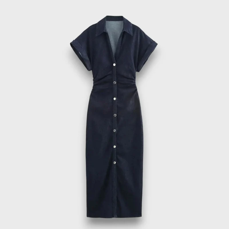 Venera – Figurnahes Hemdblusenkleid mit Knopfleiste