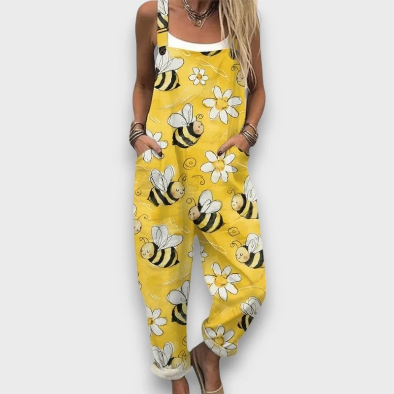 Mavi – Latzhose mit Bienenprint und Sommerflair