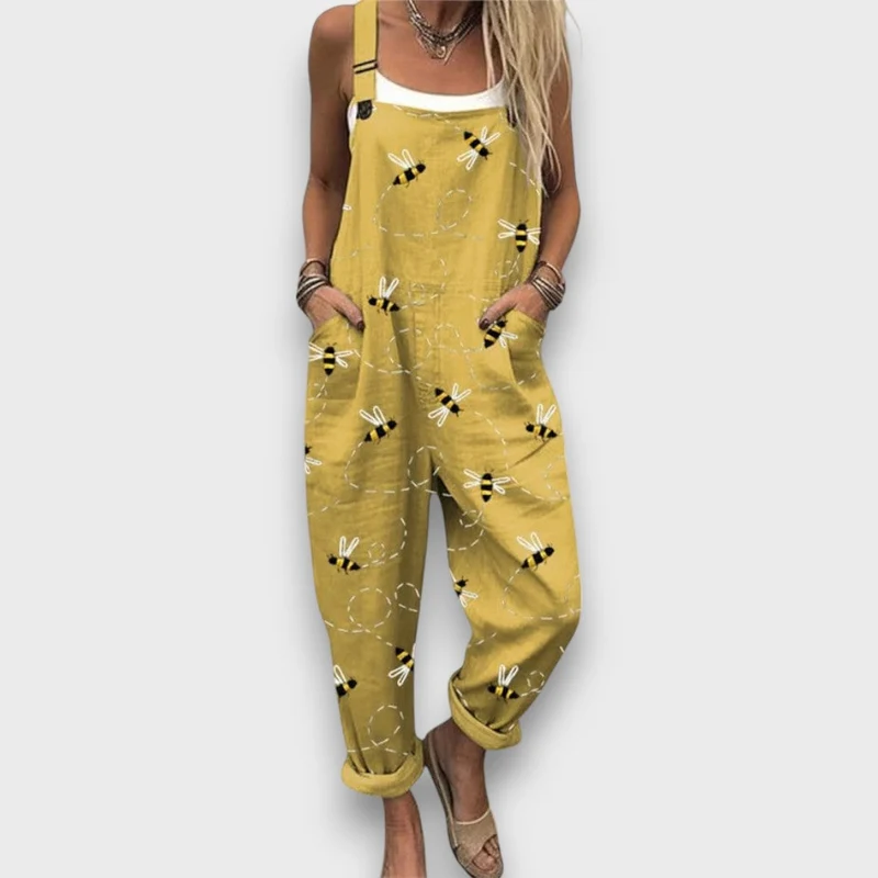 Mavi – Latzhose mit Bienenprint und Sommerflair