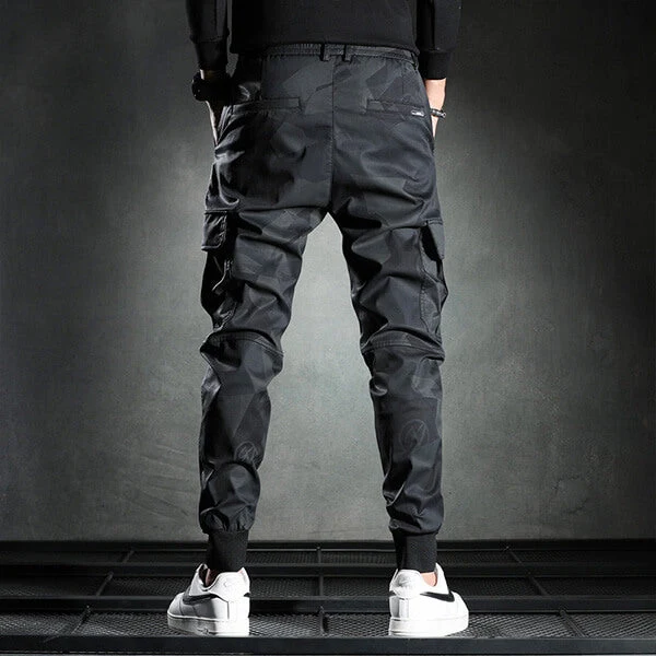 Schwarze Slim-Fit Cargohose