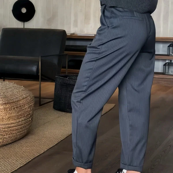Gestreifte Business Anzughose