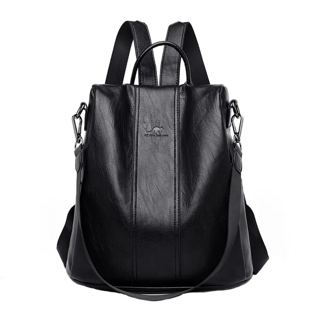 Lederrucksack mit mehreren Fächern