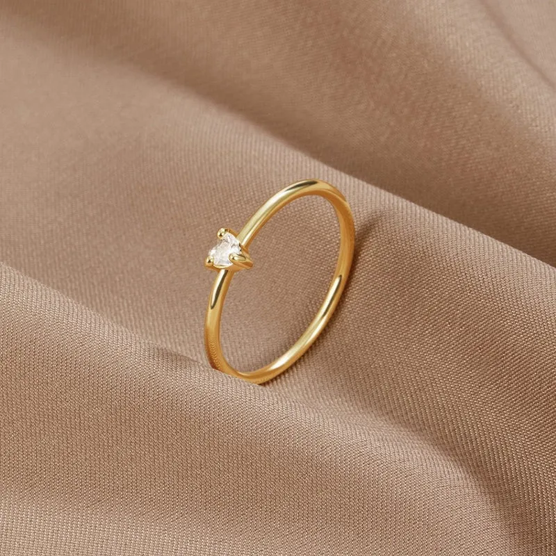 Liebe - Kristall Herzring