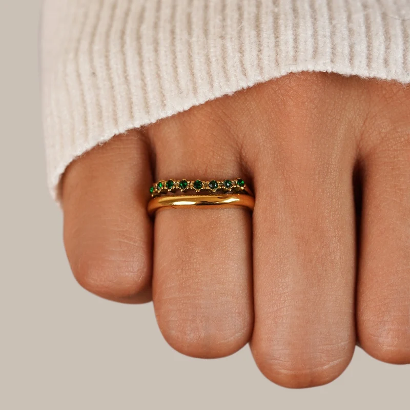 Mary - Smaragdgrüner, geschichtlicher Ring