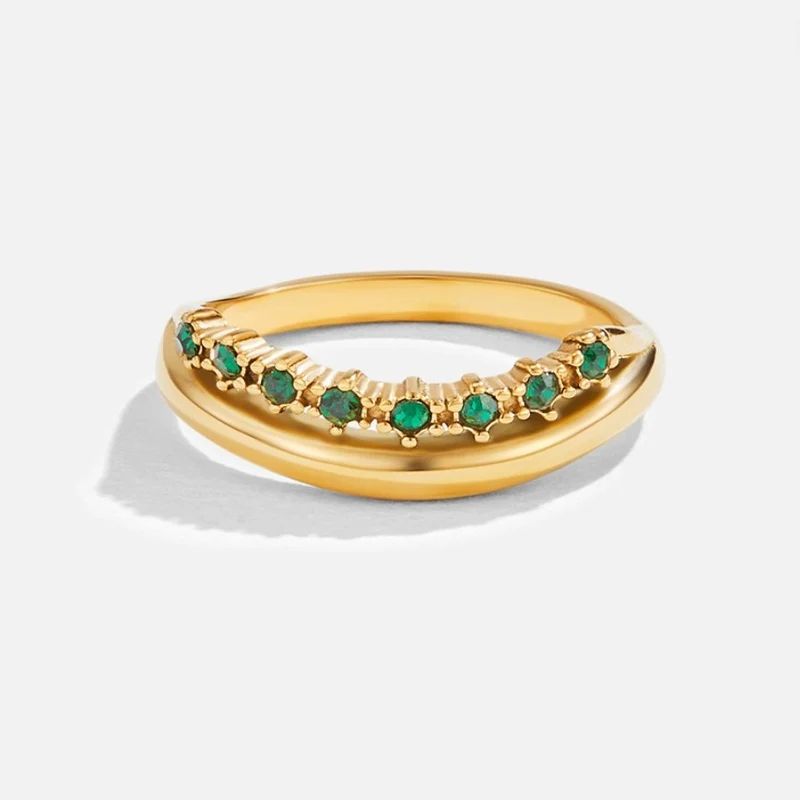 Mary - Smaragdgrüner, geschichtlicher Ring