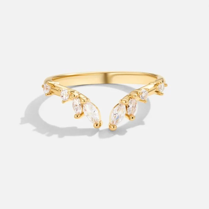 Frieden - Kristall Gold Weinring