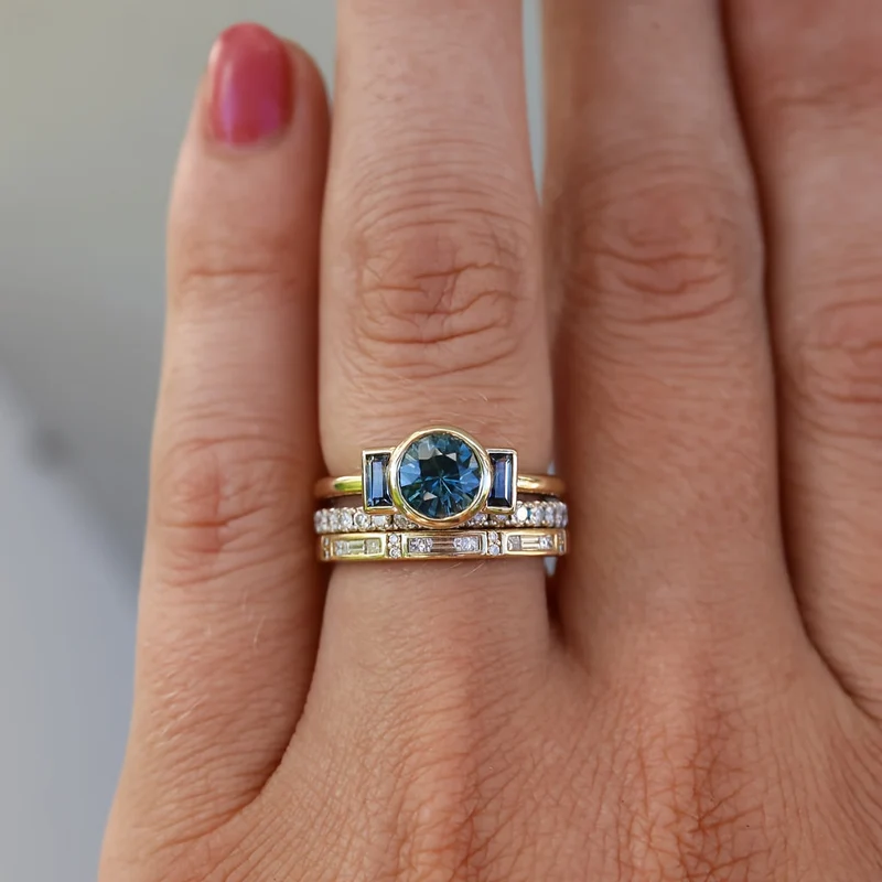 Grace - Vintage Gold & Zirkonia Ring Set