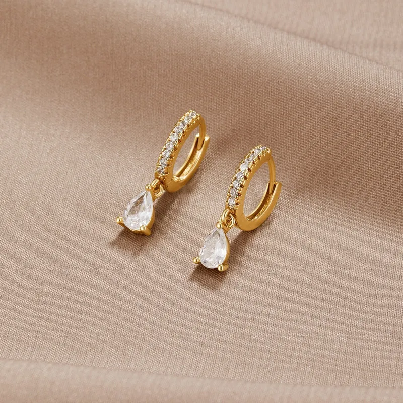 Premium-Kristall-Gold-Ohrringe