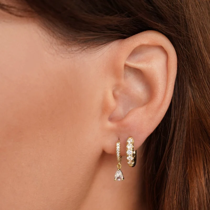 Premium-Kristall-Gold-Ohrringe