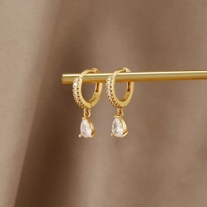 Premium-Kristall-Gold-Ohrringe
