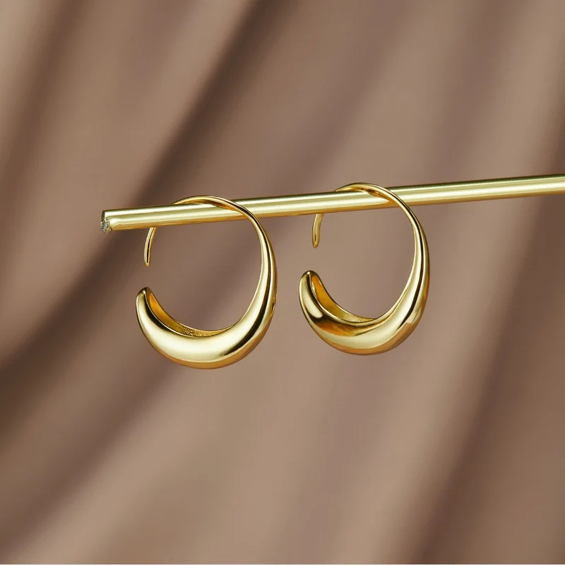 Cina - Tropfen-Hoops Ohrringe