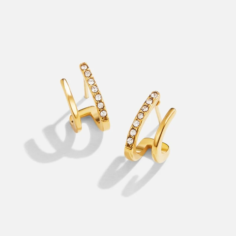 Klaue Gold & Kristall Ohrringe