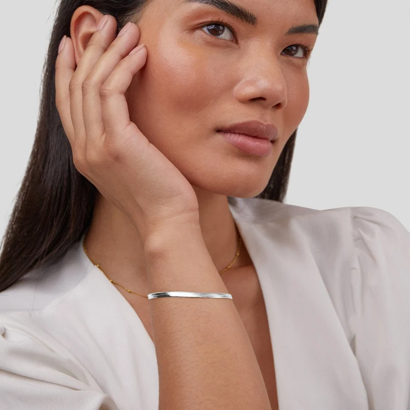 Sarya Snake Chain Silberarmband