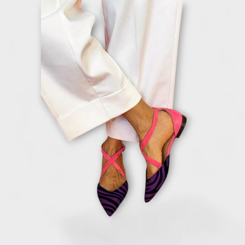 Zarella – Zebra Ballerinas in Pink Power