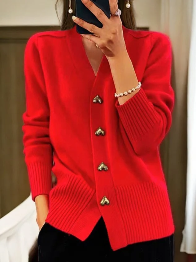 Zia - Herzknopf Cardigan