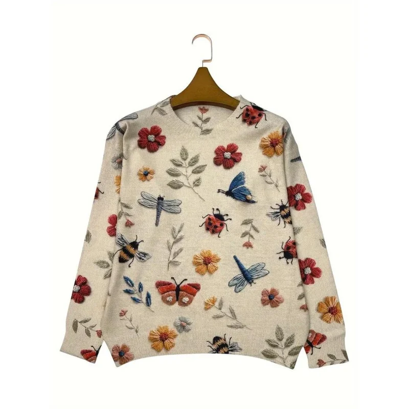 Flor™ - Verspielt Garten Langarmshirt