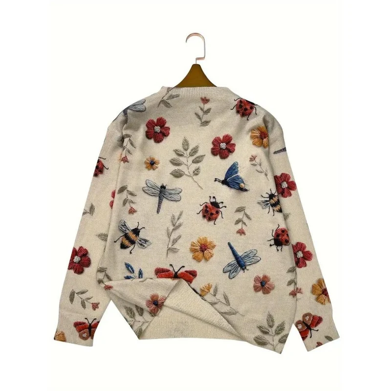 Flor™ - Verspielt Garten Langarmshirt