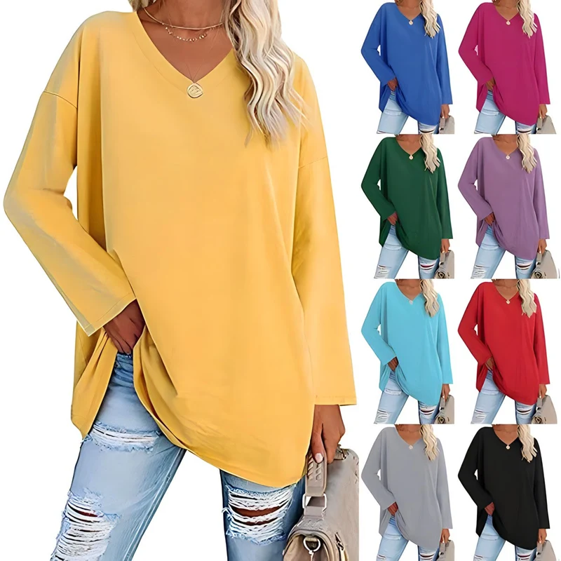 Alicia™ - Lässiger V-Ausschnitt Pullover